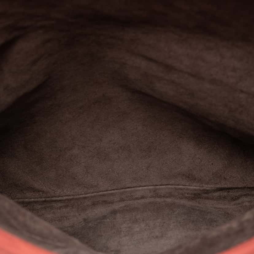 Bottega Veneta Nappa Intrecciato Turn Lock Clutch Red Leather Very good condition - Model View
