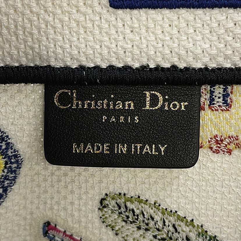 Dior Large Embroidered Canvas Indian Animals Book Tote White Very good condition - Box View