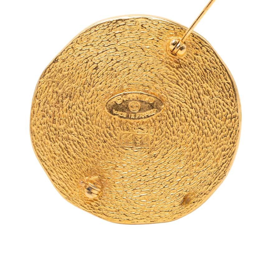 Chanel Gold Plated 31 Rue Cambon Coin Brooch Gold Metal Very good condition - Inside View
