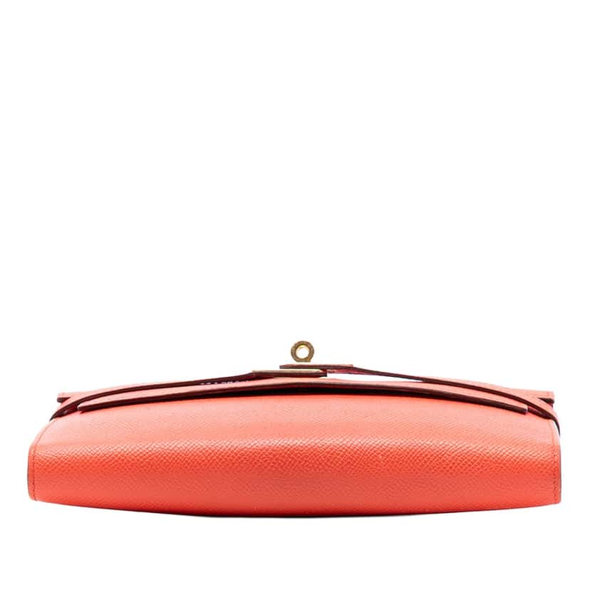 Hermès Epsom Kelly Longue Wallet Orange Leather Very good condition - Inside View