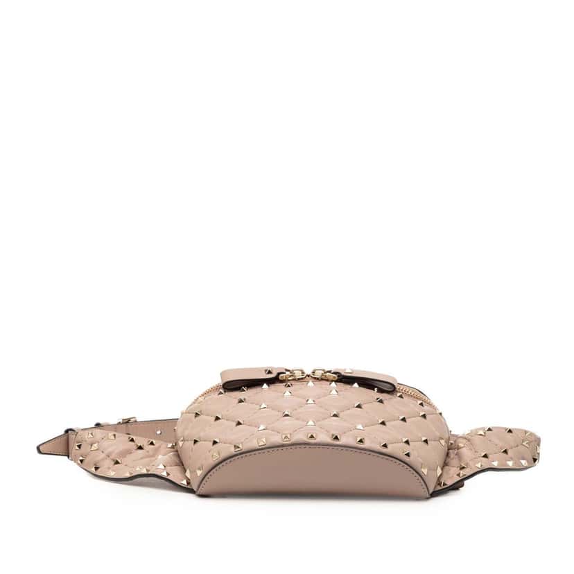 Valentino Nappa Rockstud Spike Belt Bag Brown Leather Very good condition - Inside View