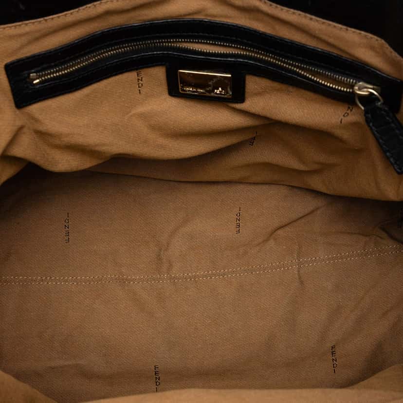 Fendi Large Pequin Canvas Etniko Du Jour Handbag Blue Very good condition - Model View