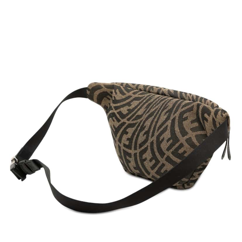 Fendi Zucchino Canvas Belt Bag Beige Very good condition - Back View
