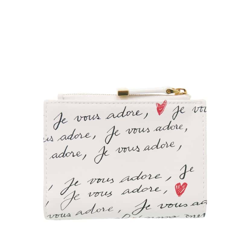 Dior Leather Je Vous Adore Heart Caro Dahlia Wallet White Leather Very good condition - Back View