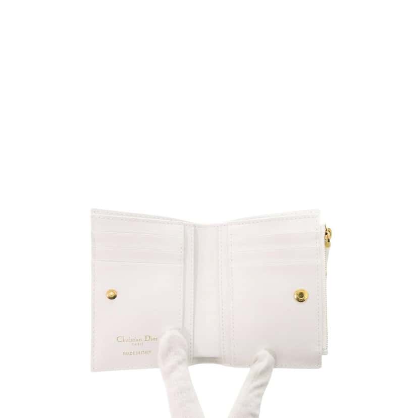 Dior Leather Je Vous Adore Heart Caro Dahlia Wallet White Leather Very good condition - Inside View
