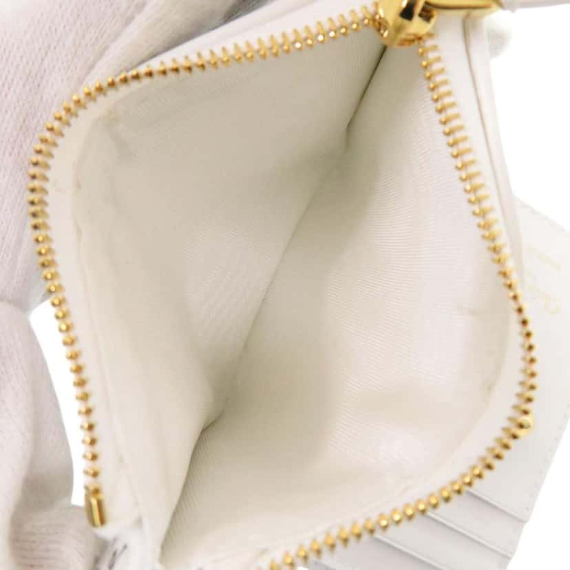 Dior Leather Je Vous Adore Heart Caro Dahlia Wallet White Leather Very good condition - Model View