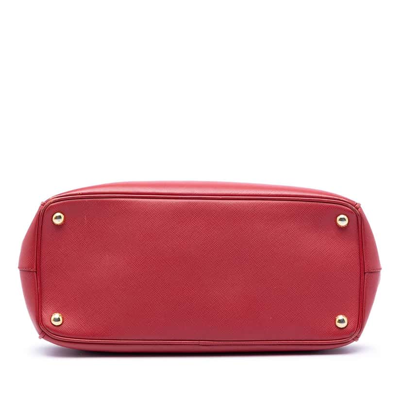 Prada Medium Saffiano Lux Galleria Double Zip Satchel Red Leather Very good condition - Inside View