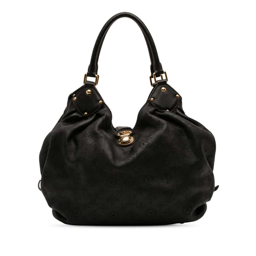 Louis Vuitton Monogram Mahina L Black Leather Very good condition - Front View