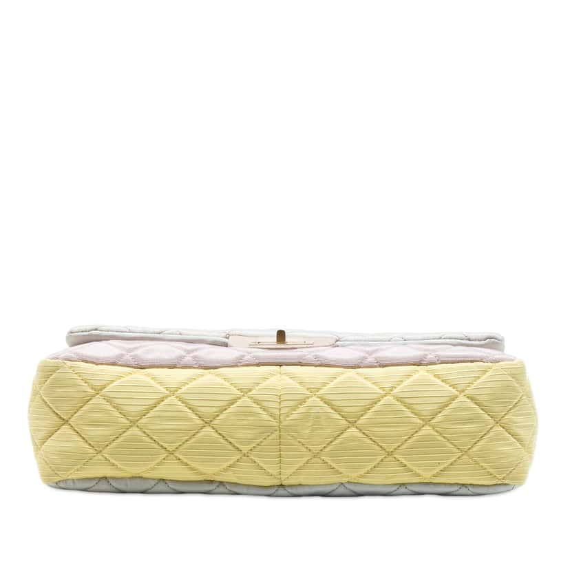 Chanel Tricolor Quilted Grosgrain Satin Reissue 2.55 Single Flap 227 Blue Very good condition - Inside View