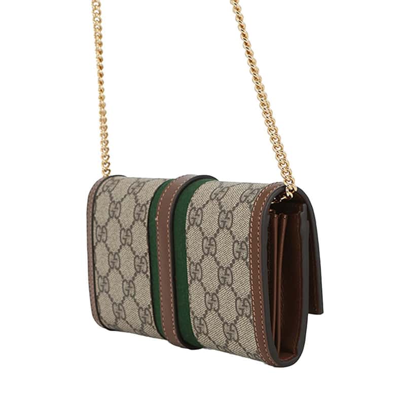 Gucci GG Supreme Jackie 1961 Wallet On Chain Beige Never worn - Back View