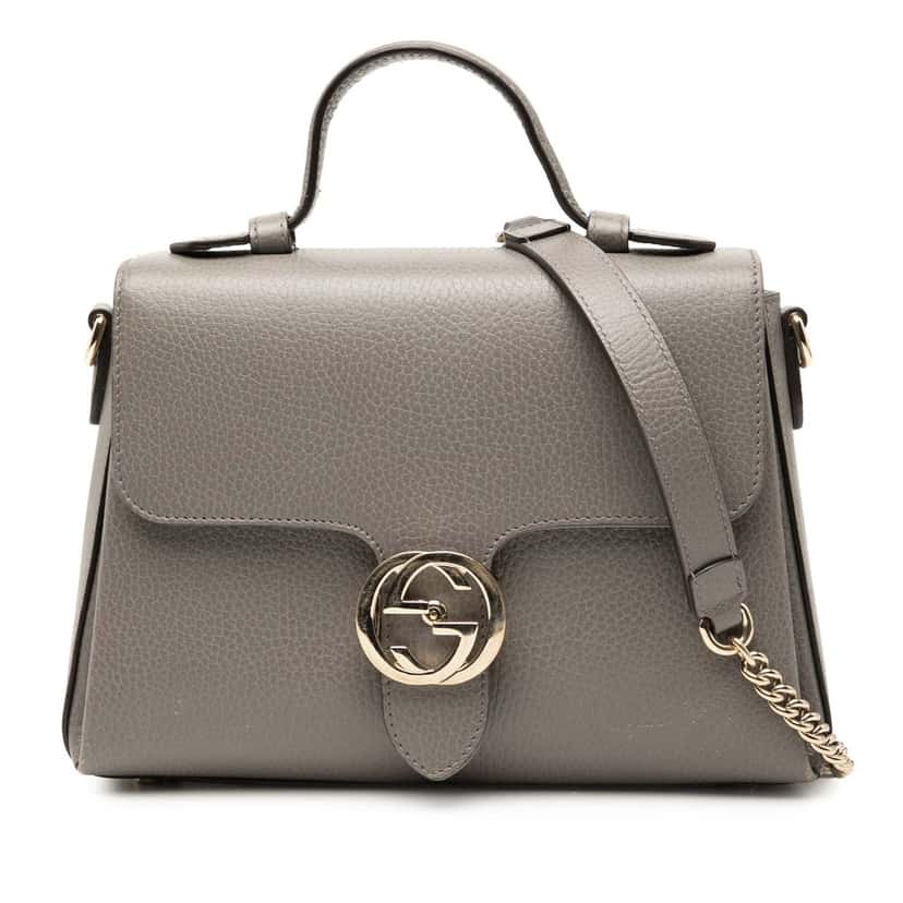 Gucci Small Dollar Calf Interlocking G Satchel Other Leather Very good condition - Front View