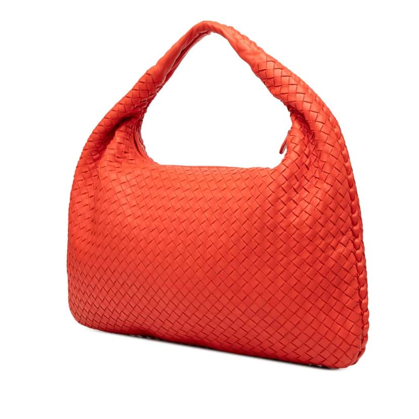 Bottega Veneta Medium Nappa Intrecciato Veneta Hobo Orange Leather Very good condition - Back View