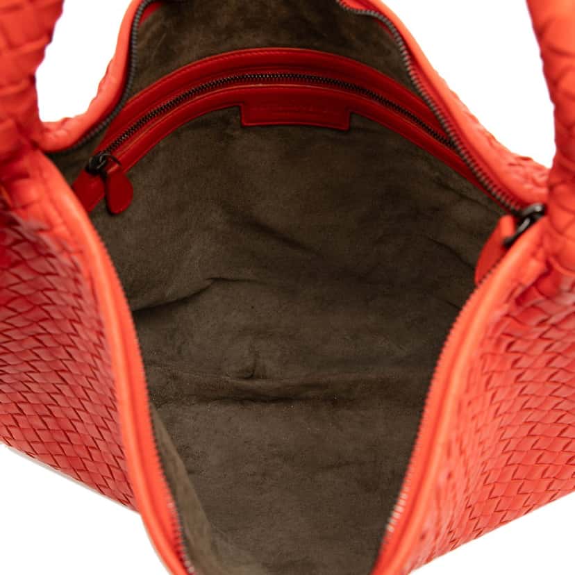 Bottega Veneta Medium Nappa Intrecciato Veneta Hobo Orange Leather Very good condition - Model View