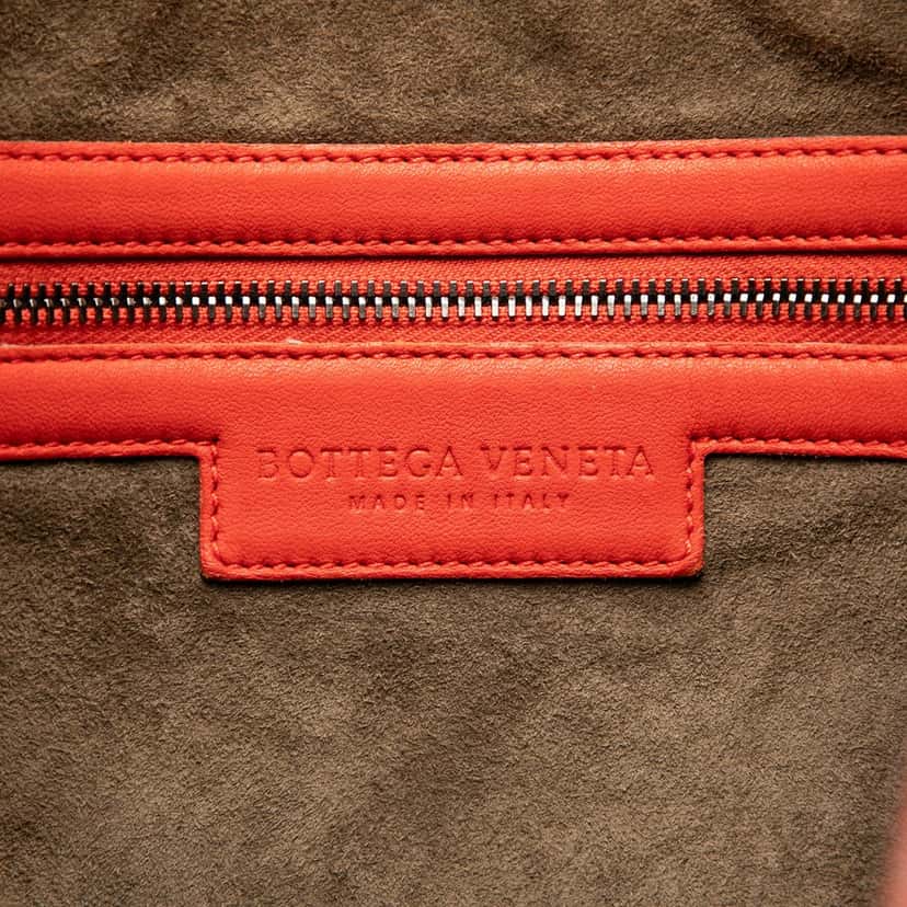 Bottega Veneta Medium Nappa Intrecciato Veneta Hobo Orange Leather Very good condition - Box View