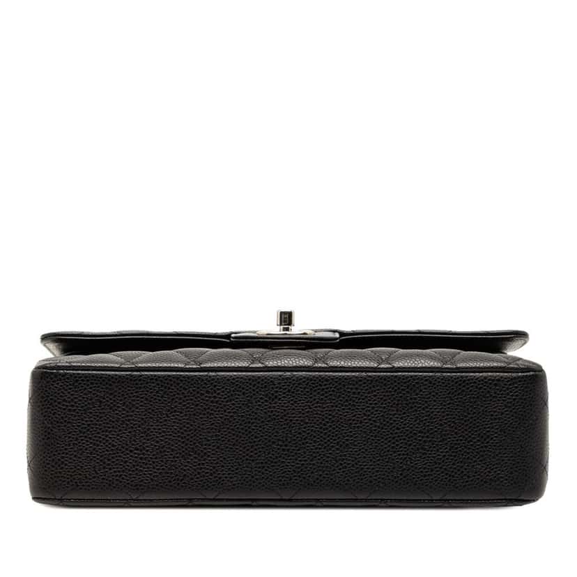 Chanel Medium Classic Caviar Double Flap Black Leather Very good condition - Inside View