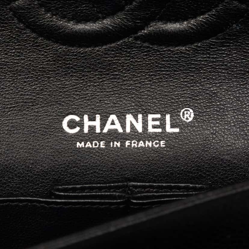 Chanel Medium Classic Caviar Double Flap Black Leather Very good condition - Box View