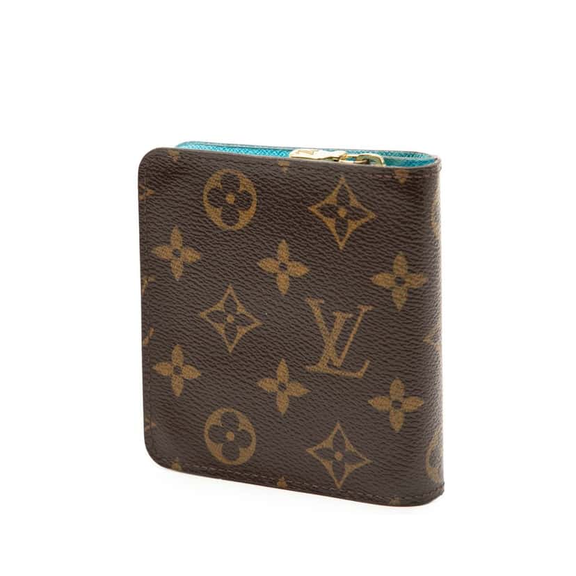 Louis Vuitton Monogram Groom Compact Zippy Wallet Brown Very good condition - Back View