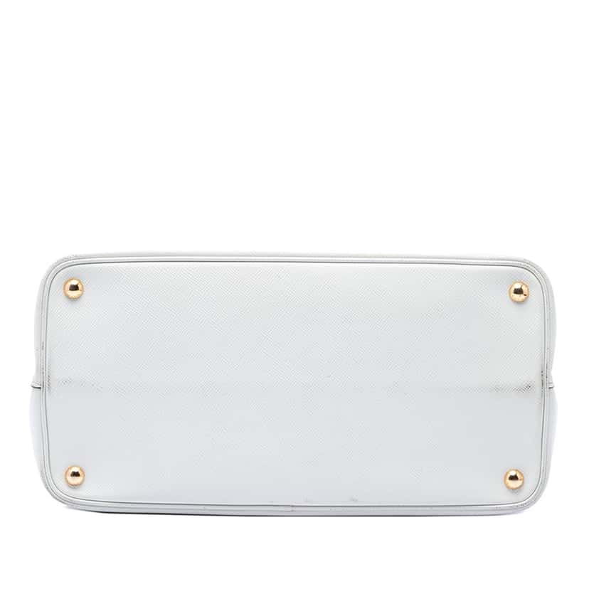 Prada Medium Saffiano Cuir Double Satchel White Leather Very good condition - Inside View