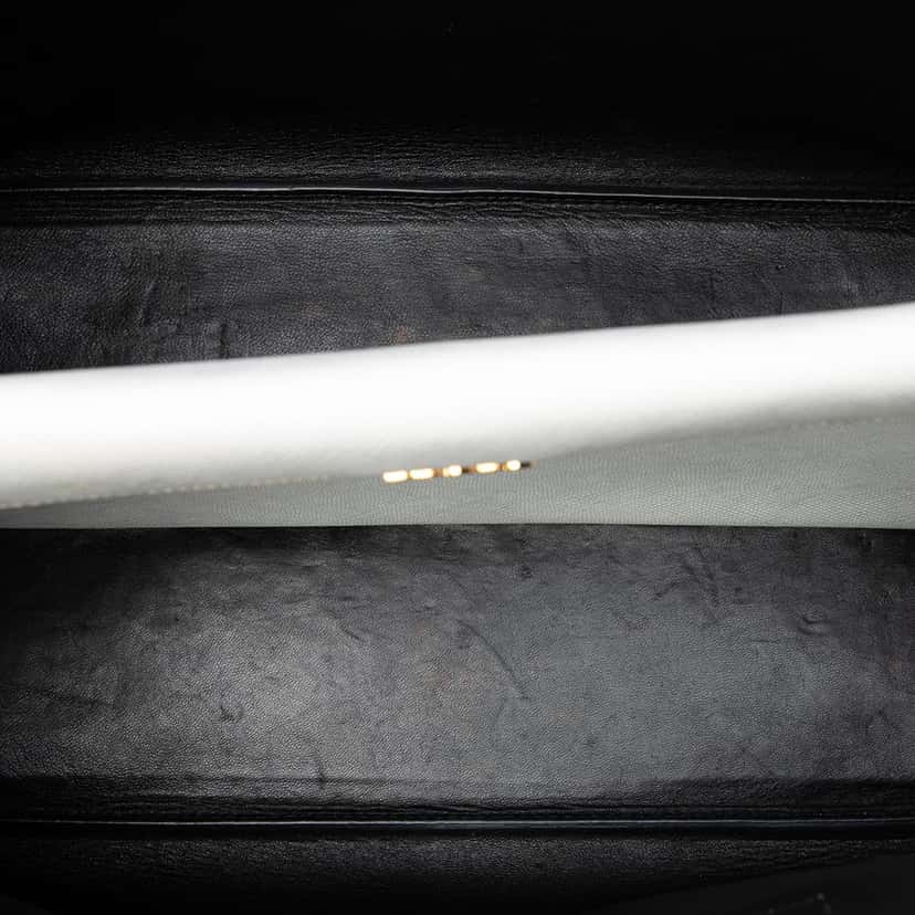 Prada Medium Saffiano Cuir Double Satchel White Leather Very good condition - Model View