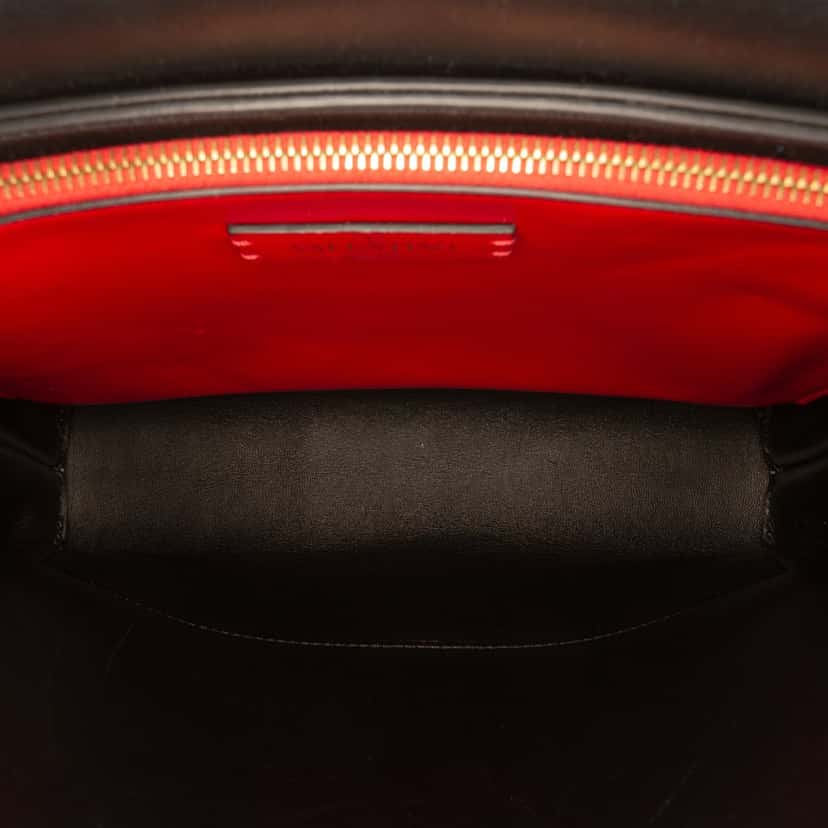 Valentino Medium Colorblock Calfskin Vring Shoulder Bag Black Leather Very good condition - Model View