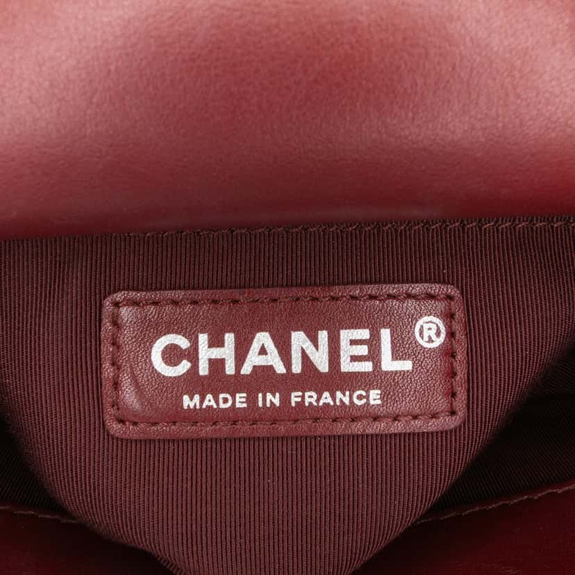 Chanel Small Calfskin Braided Chic Flap Red Leather Very good condition - Box View