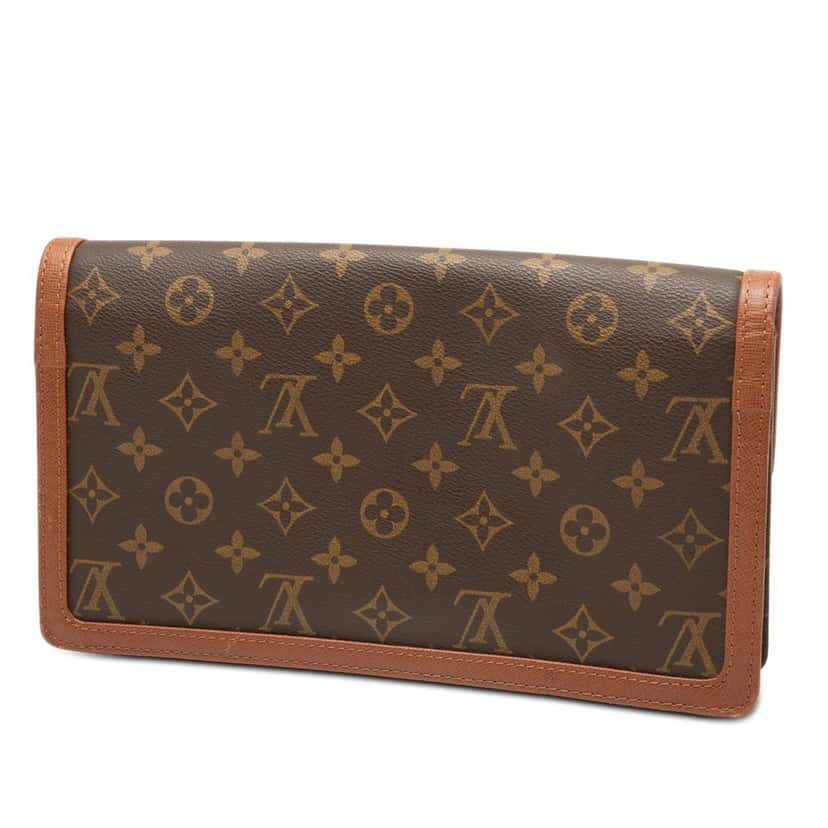 Louis Vuitton Monogram Pochette Dame GM Brown Very good condition - Back View