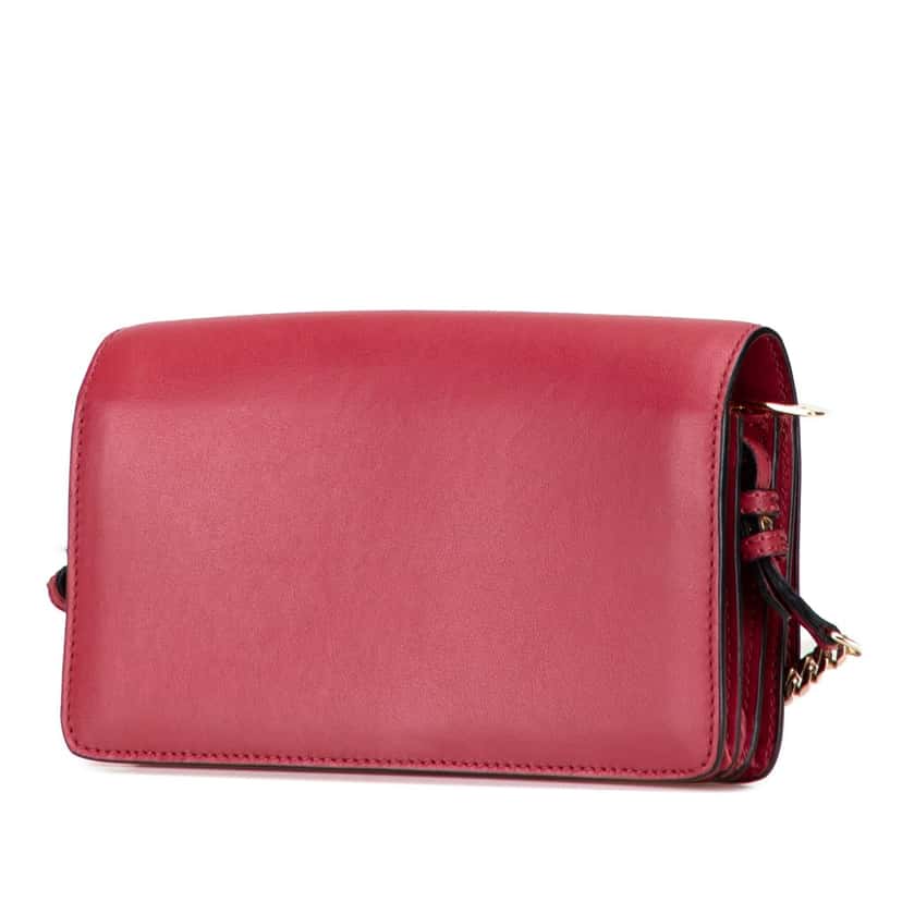 Burberry Leather Madison Wallet On Chain Red Leather Very good condition - Back View