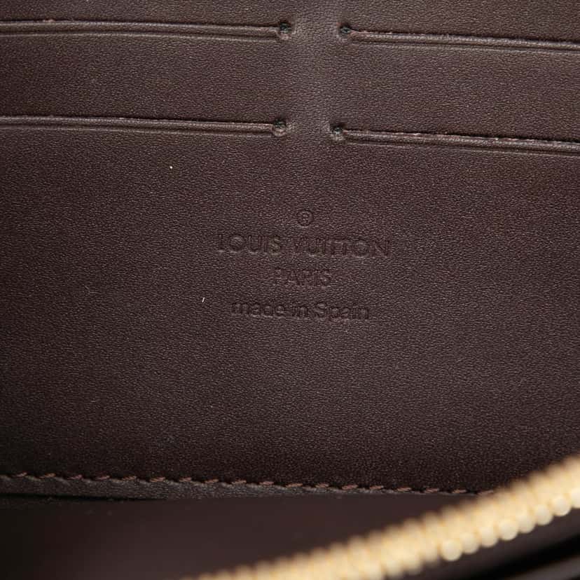 Louis Vuitton Monogram Vernis Zippy Long Wallet Purple Leather Very good condition - Box View