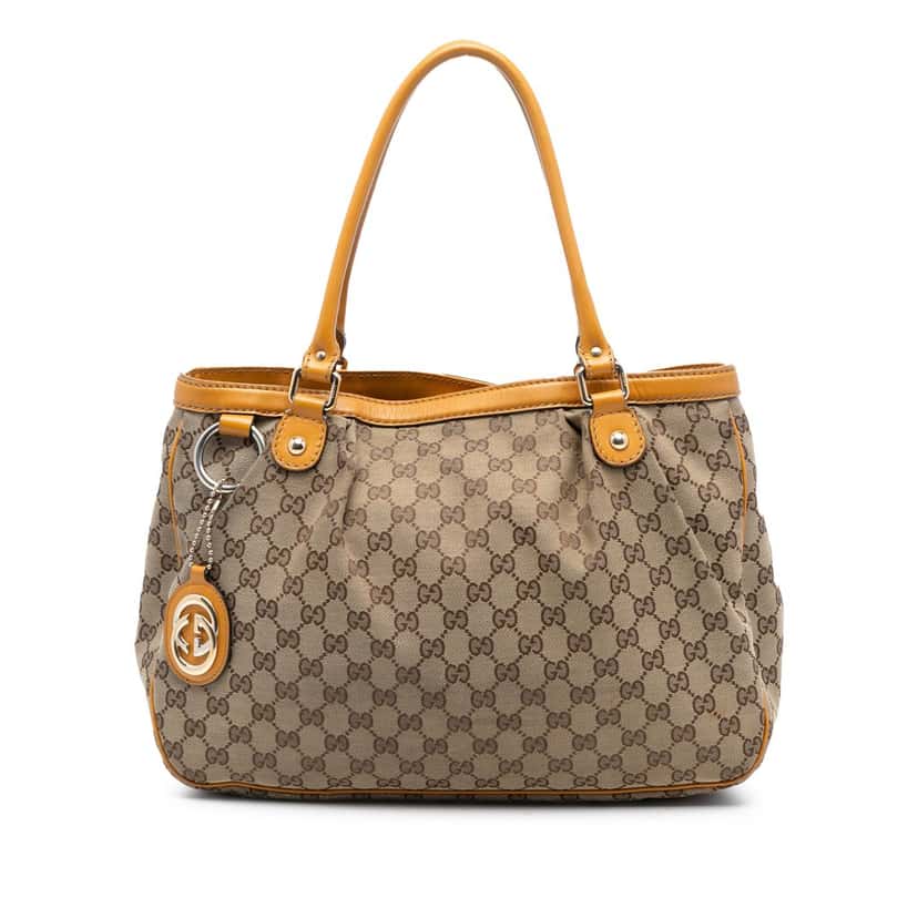 Gucci GG Canvas Sukey Tote Beige Very good condition - Front View