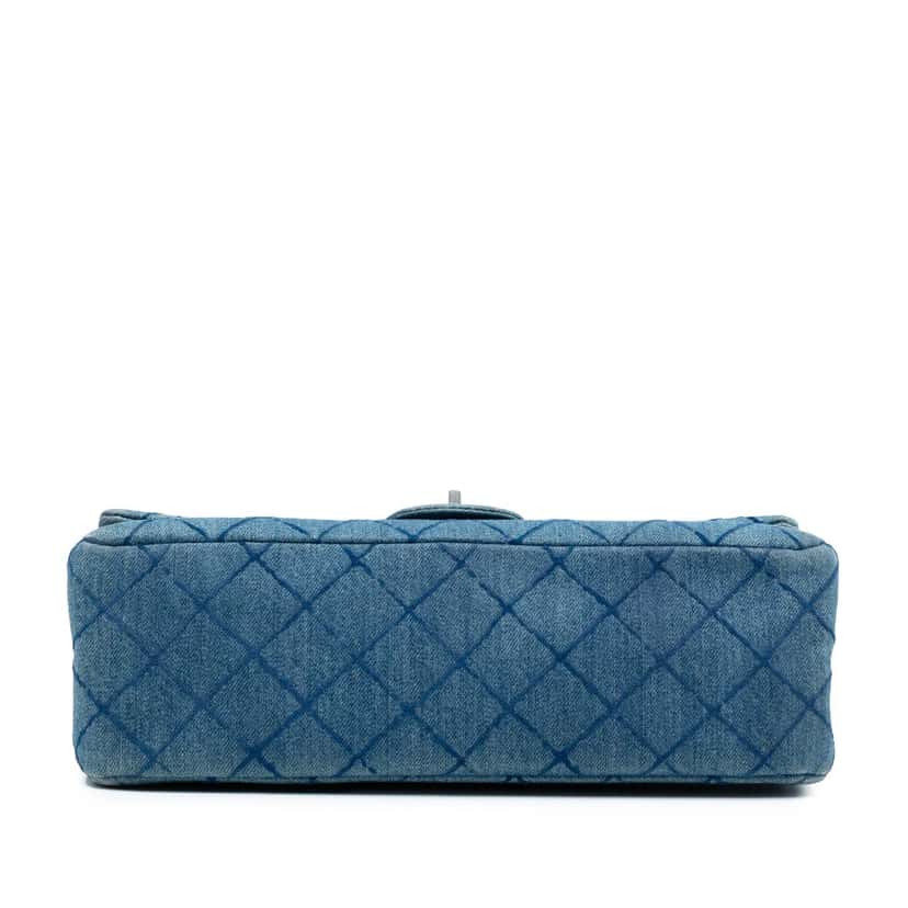 Chanel Quilted Denim Reissue 2.55 Double Flap 226 Blue Very good condition - Inside View