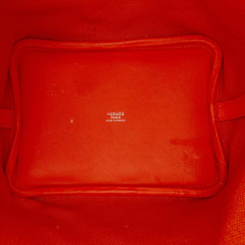 Hermès Toile Goeland and Swift Cargo Picotin Lock 18 Orange Very good condition - Model View