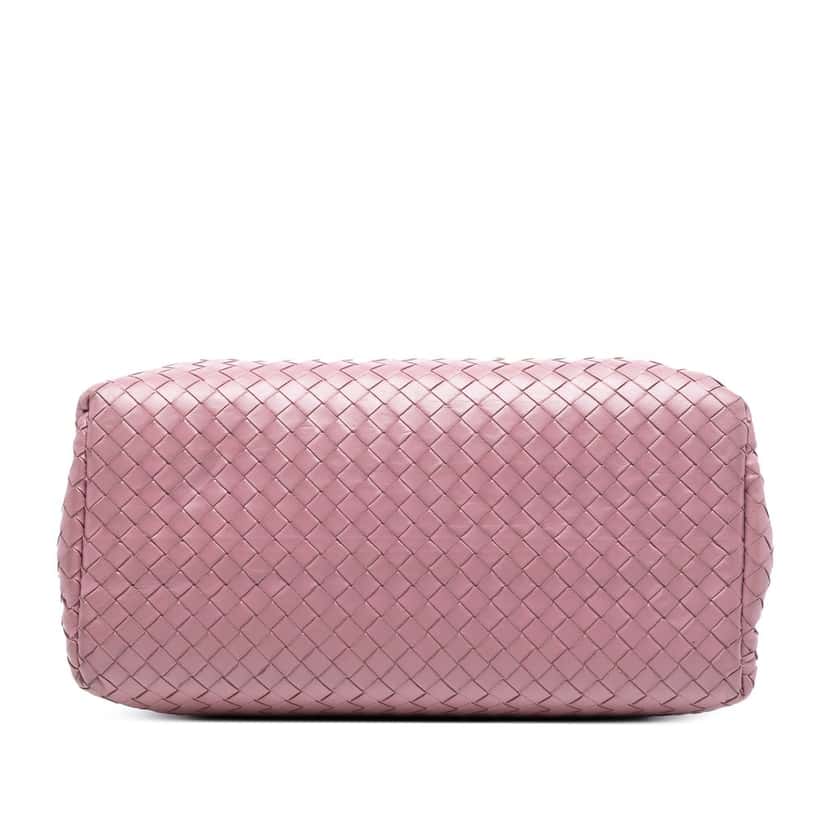 Bottega Veneta Small Nappa Intrecciato Roma Satchel Pink Leather Very good condition - Inside View