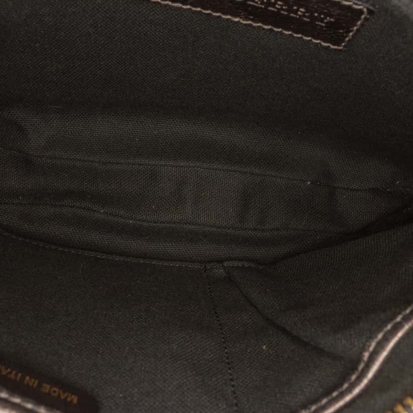 Burberry Supernova Check Canvas and Metallic Leather Crossbody Brown Very good condition - Model View