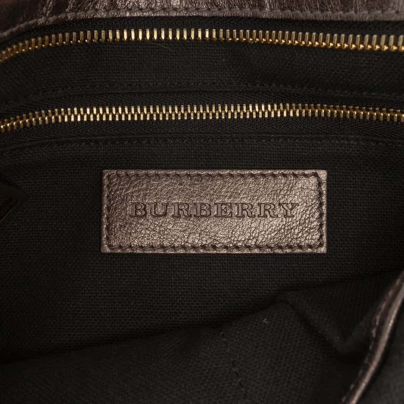 Burberry Supernova Check Canvas and Metallic Leather Crossbody Brown Very good condition - Box View
