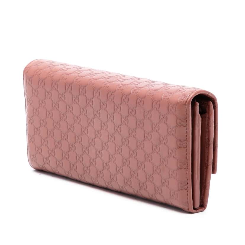 Gucci Microguccissima Dice Wallet On Chain Brown Leather Very good condition - Back View