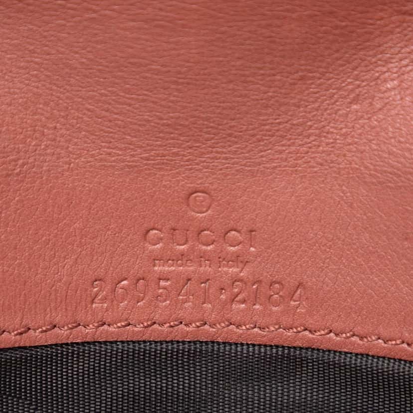 Gucci Microguccissima Dice Wallet On Chain Brown Leather Very good condition - Box View