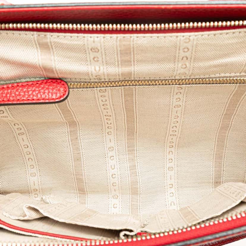 Gucci Calfskin Swing Top Handle Satchel Red Leather Very good condition - Box View