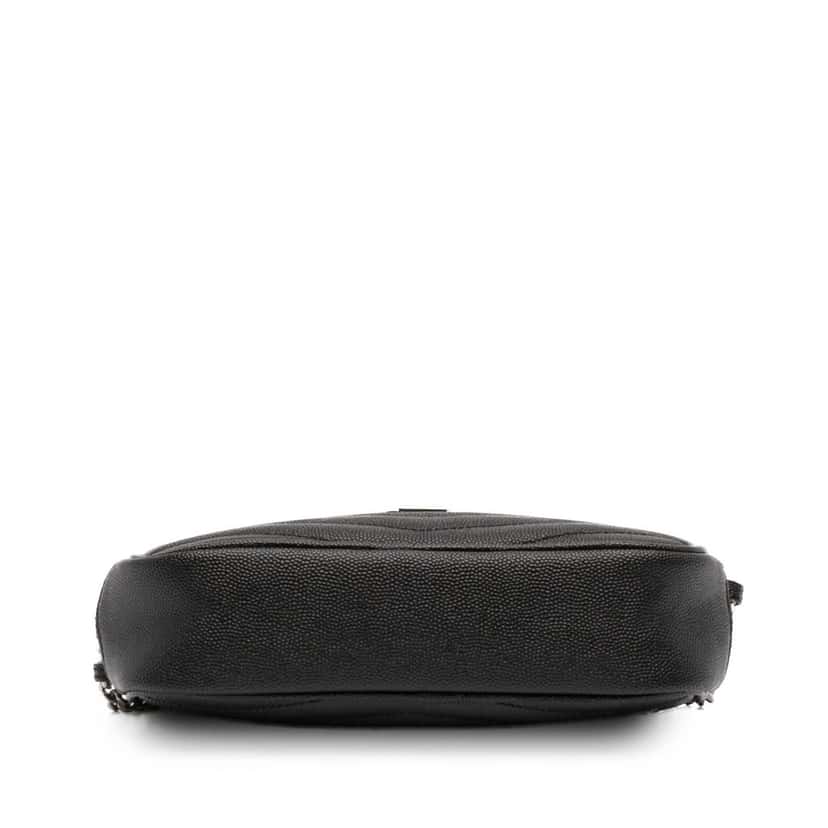 Saint Laurent Mini Grain de Poudre Monogram Lou Camera Bag Black Leather Very good condition - Inside View