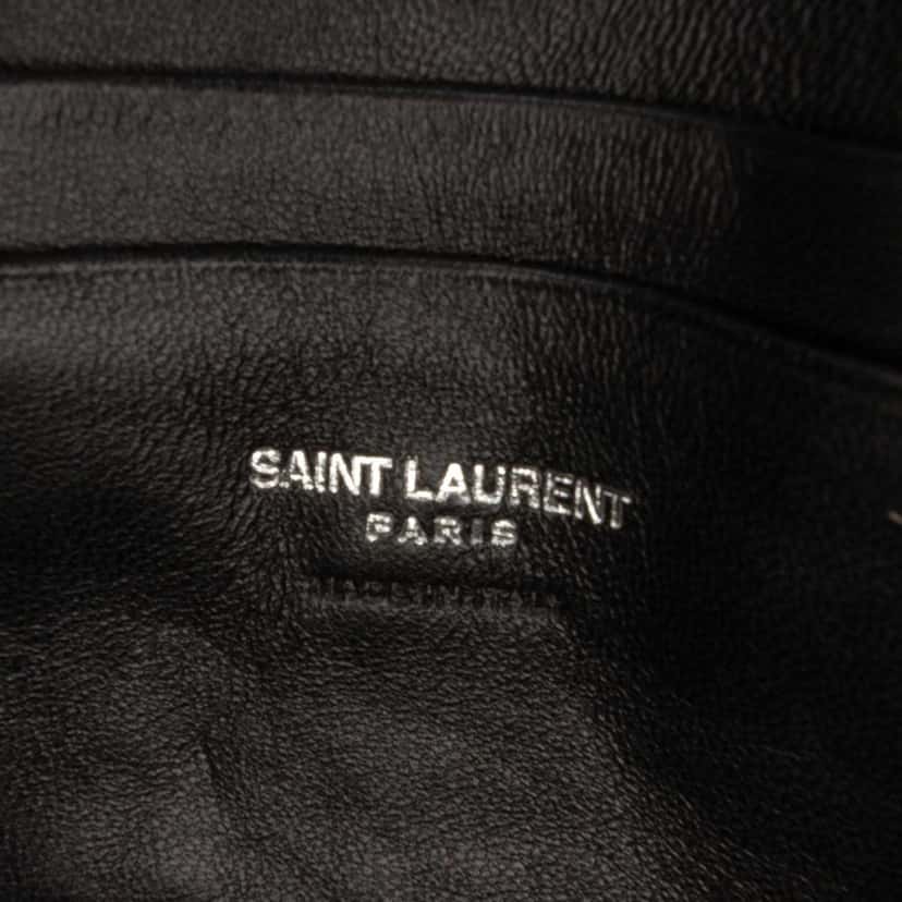 Saint Laurent Mini Grain de Poudre Monogram Lou Camera Bag Black Leather Very good condition - Box View