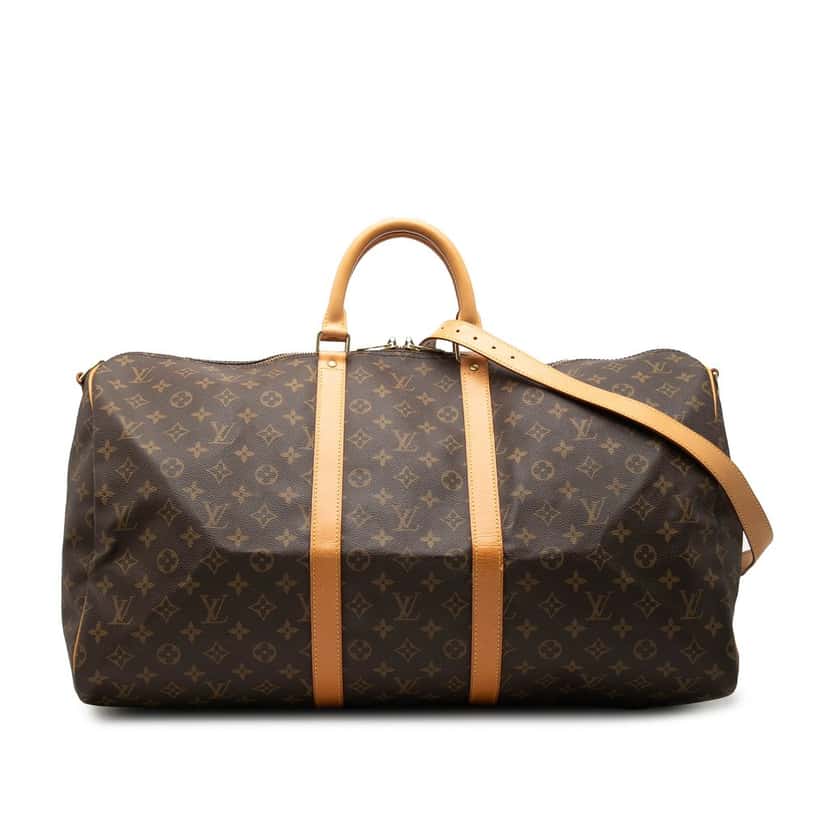 Louis Vuitton Monogram Keepall Bandouliere 55 Brown Very good condition - Front View