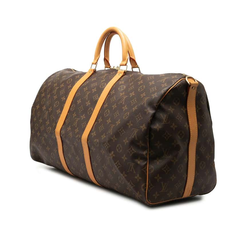 Louis Vuitton Monogram Keepall Bandouliere 55 Brown Very good condition - Back View
