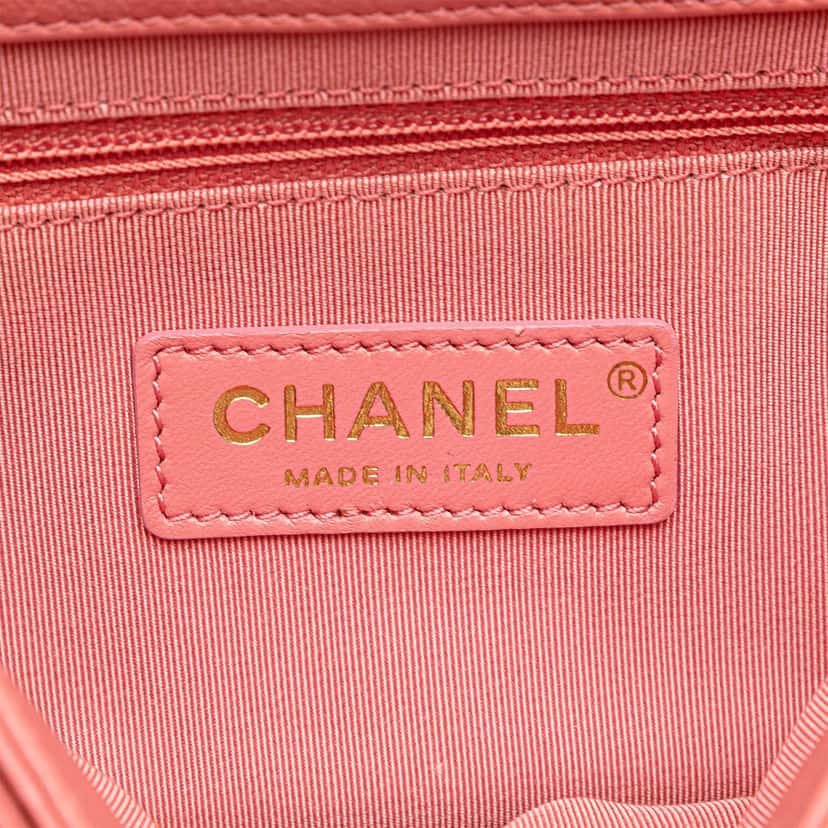 Chanel Quilted Calfskin Straight Lined Flap Pink Leather Very good condition - Box View