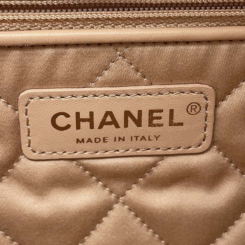 Chanel Small Shiny Calfskin 22 Hobo White Leather Very good condition - Box View