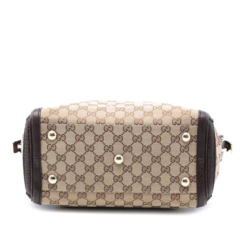 Gucci Medium GG Canvas Charm Satchel Beige Very good condition - Inside View