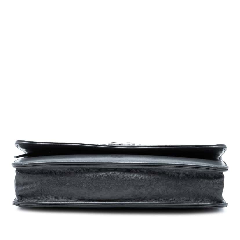 Chanel Quilted Lambskin Boy Wallet On Chain Black Leather Very good condition - Inside View