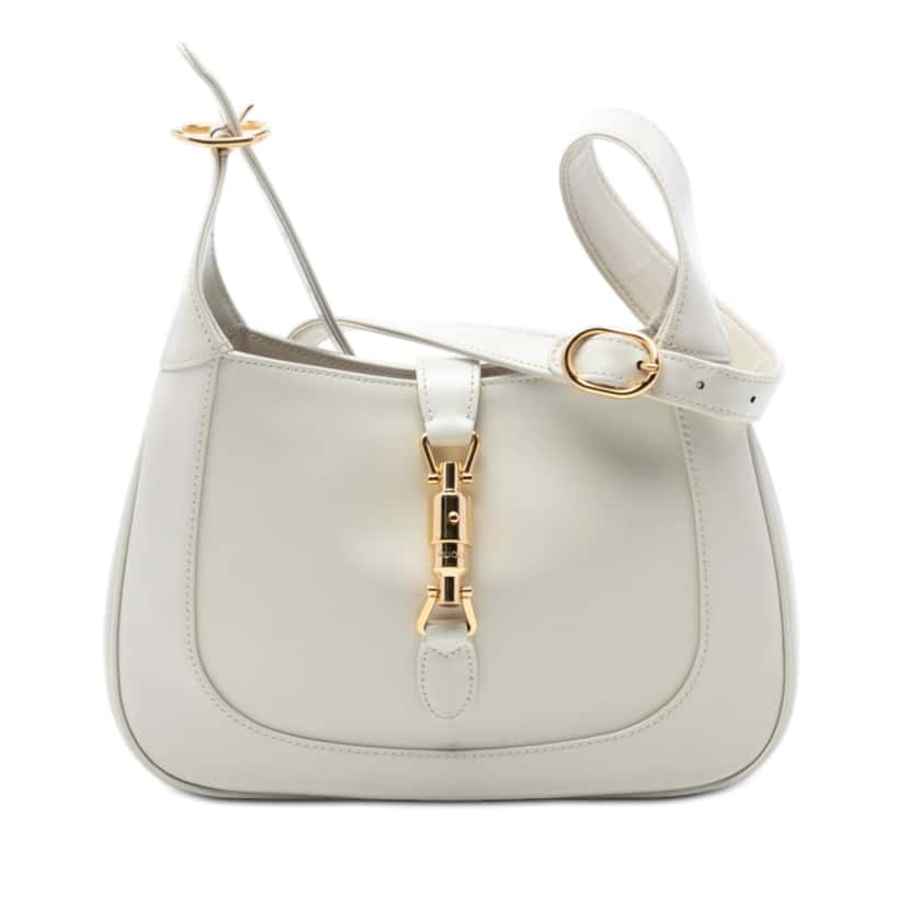 Gucci Small Calfskin Jackie 1961 Crossbody White Leather Very good condition - Front View