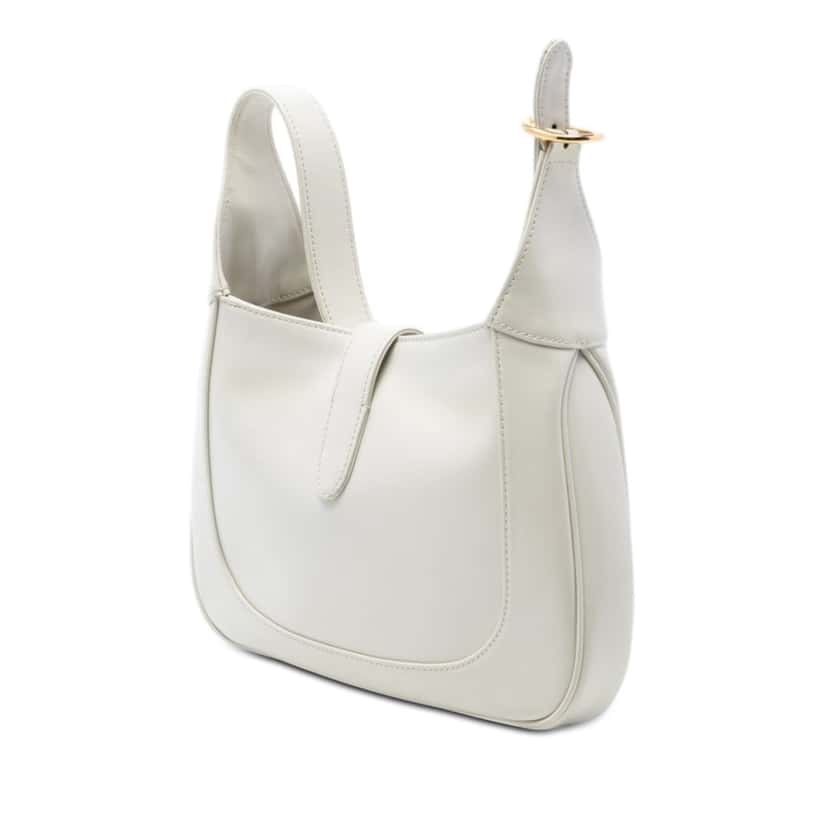 Gucci Small Calfskin Jackie 1961 Crossbody White Leather Very good condition - Back View