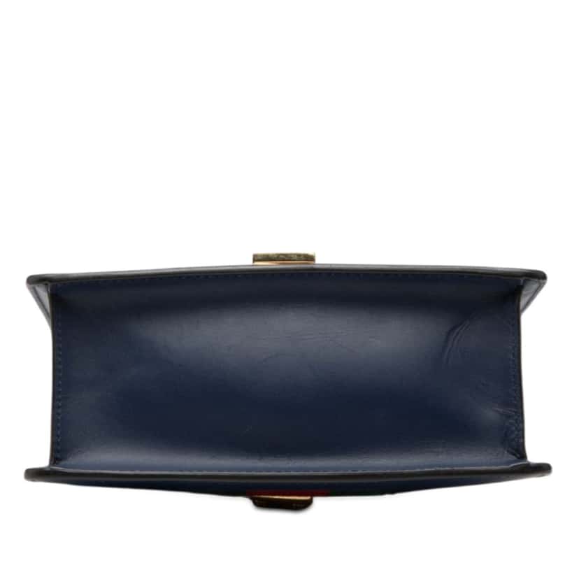 Gucci Mini Leather Sylvie Satchel Blue Leather Very good condition - Inside View