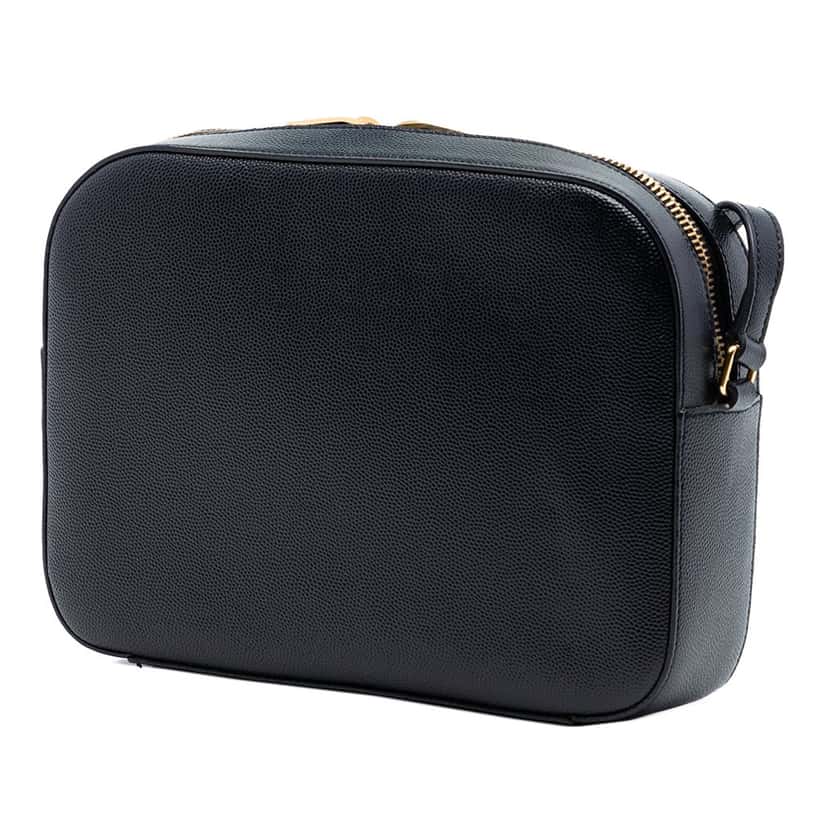 Saint Laurent Medium Grain De Poudre Classic Monogram Camera Bag Black Leather Very good condition - Back View