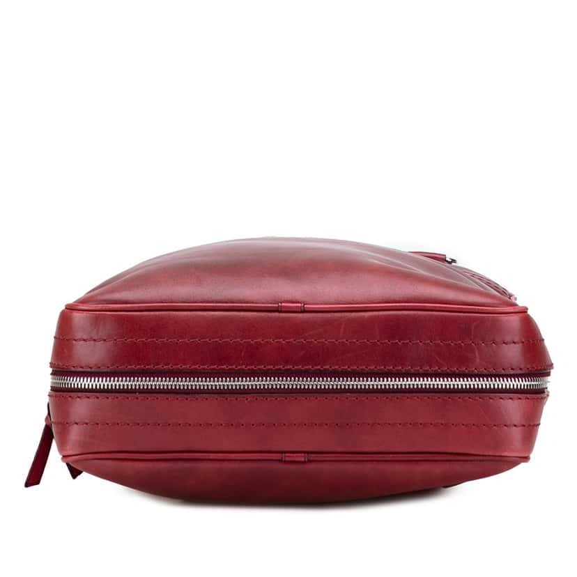 Louis Vuitton Cuir Bequia Porte Document Vertical Bag Red Leather Good condition - Inside View